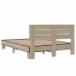 vidaXL Estructura cama madera ingeniería metal roble Sonoma 120x190 cm vidaXL Estructura cama madera ingeniería metal roble Sonoma 120x190 cm