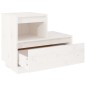 vidaXL Mesitas de noche 2 uds madera maciza de pino blanco 60x34x51 cm vidaXL Mesitas de noche 2 uds madera maciza de pino blanco 60x34x51 cm