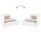 vidaXL Mesitas de noche 2 uds madera maciza de pino blanco 60x34x51 cm vidaXL Mesitas de noche 2 uds madera maciza de pino blanco 60x34x51 cm