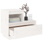 vidaXL Mesitas de noche 2 uds madera maciza de pino blanco 60x34x51 cm vidaXL Mesitas de noche 2 uds madera maciza de pino blanco 60x34x51 cm