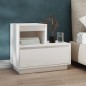 vidaXL Mesitas de noche 2 uds madera maciza de pino blanco 60x34x51 cm vidaXL Mesitas de noche 2 uds madera maciza de pino blanco 60x34x51 cm