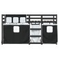 vidaXL Litera con cortinas madera maciza pino blanco y negro 90x190 cm vidaXL Litera con cortinas madera maciza pino blanco y negro 90x190 cm