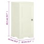 vidaXL Armario de plástico diseño madera Vanila Ice 40x43x85,5 cm