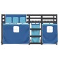vidaXL Litera con cortinas madera maciza de pino azul 90x190 cm vidaXL Litera con cortinas madera maciza de pino azul 90x190 cm
