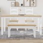 vidaXL Mesa de comedor Panama madera maciza pino blanco 160x80x75 cm vidaXL Mesa de comedor Panama madera maciza pino blanco 160x80x75 cm