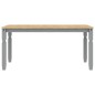 vidaXL Mesa de comedor Corona madera maciza de pino gris 160x80x75 cm vidaXL Mesa de comedor Corona madera maciza de pino gris 160x80x75 cm