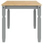 vidaXL Mesa de comedor Corona madera maciza de pino gris 160x80x75 cm vidaXL Mesa de comedor Corona madera maciza de pino gris 160x80x75 cm