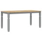 vidaXL Mesa de comedor Corona madera maciza de pino gris 160x80x75 cm vidaXL Mesa de comedor Corona madera maciza de pino gris 160x80x75 cm