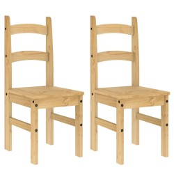 vidaXL Sillas de comedor 2 uds madera maciza de pino 40x46x99 cm