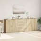 vidaXL Aparadores 3 uds madera contrachapada color roble sonoma