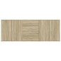 vidaXL Aparadores 3 uds madera contrachapada color roble sonoma