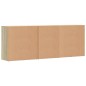 vidaXL Aparadores 3 uds madera contrachapada color roble sonoma