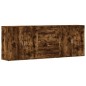 vidaXL Aparadores 3 uds madera contrachapada roble ahumado vidaXL Aparadores 3 uds madera contrachapada roble ahumado