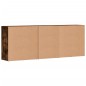 vidaXL Aparadores 3 uds madera contrachapada roble ahumado vidaXL Aparadores 3 uds madera contrachapada roble ahumado