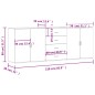 vidaXL Aparadores 3 uds madera contrachapada roble ahumado vidaXL Aparadores 3 uds madera contrachapada roble ahumado