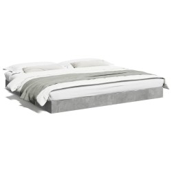 vidaXL Estructura de cama madera de ingeniería gris hormigón 180x200cm