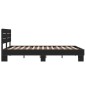 vidaXL Estructura de cama madera de ingeniería y metal negro 140x200cm vidaXL Estructura de cama madera de ingeniería y metal negro 140x200cm