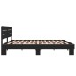 vidaXL Estructura de cama madera de ingeniería y metal negro 180x200cm vidaXL Estructura de cama madera de ingeniería y metal negro 180x200cm