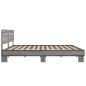 vidaXL Estructura cama madera ingeniería metal gris Sonoma 200x200 cm vidaXL Estructura cama madera ingeniería metal gris Sonoma 200x200 cm