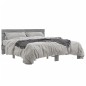 vidaXL Estructura cama madera ingeniería metal gris Sonoma 150x200 cm vidaXL Estructura cama madera ingeniería metal gris Sonoma 150x200 cm