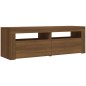 vidaXL Mueble de TV con luces LED marrón roble 120x35x40 cm vidaXL Mueble de TV con luces LED marrón roble 120x35x40 cm