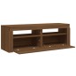 vidaXL Mueble de TV con luces LED marrón roble 120x35x40 cm vidaXL Mueble de TV con luces LED marrón roble 120x35x40 cm