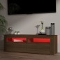 vidaXL Mueble de TV con luces LED marrón roble 120x35x40 cm vidaXL Mueble de TV con luces LED marrón roble 120x35x40 cm