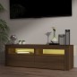 vidaXL Mueble de TV con luces LED marrón roble 120x35x40 cm vidaXL Mueble de TV con luces LED marrón roble 120x35x40 cm