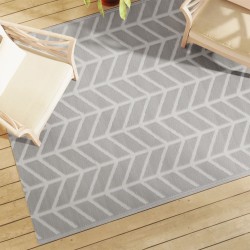 vidaXL Alfombra de exterior PP gris 160x230 cm