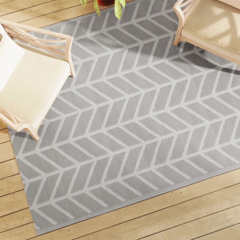 vidaXL Alfombra de exterior PP gris 160x230 cm vidaXL Alfombra de exterior PP gris 160x230 cm