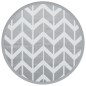 vidaXL Alfombra de exterior PP gris Ø120 cm vidaXL Alfombra de exterior PP gris Ø120 cm