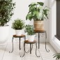 vidaXL Soportes para plantas 3 uds cerámica terracota vidaXL Soportes para plantas 3 uds cerámica terracota