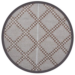 vidaXL Alfombra de exterior PP marrón Ø120 cm