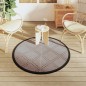 vidaXL Alfombra de exterior PP marrón Ø120 cm