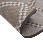 vidaXL Alfombra de exterior PP marrón Ø120 cm