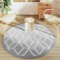 vidaXL Alfombra de exterior PP gris Ø160 cm vidaXL Alfombra de exterior PP gris Ø160 cm