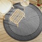 vidaXL Alfombra de exterior PP gris Ø160 cm