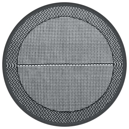vidaXL Alfombra de exterior PP gris Ø160 cm