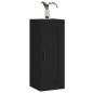 vidaXL Armario de pared madera de ingeniería negro 34,5x34x90 cm