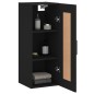 vidaXL Armario de pared madera de ingeniería negro 34,5x34x90 cm