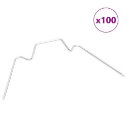 vidaXL Clips para invernadero 100 unidades tipo de W acero galvanizado