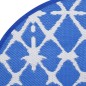 vidaXL Alfombra de exterior PP azul y blanco Ø120 cm