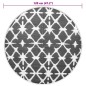 vidaXL Alfombra de exterior PP azul y blanco Ø120 cm