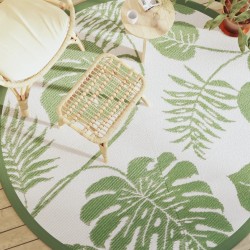 vidaXL Alfombra de exterior PP verde Ø200 cm