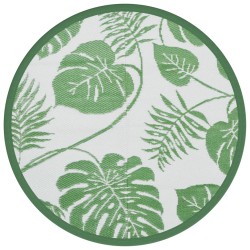 vidaXL Alfombra de exterior PP verde Ø200 cm