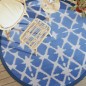 vidaXL Alfombra de exterior PP azul y blanco Ø200 cm vidaXL Alfombra de exterior PP azul y blanco Ø200 cm