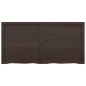 vidaXL Estante pared madera roble tratada marrón oscuro 120x60x(2-4)cm vidaXL Estante pared madera roble tratada marrón oscuro 120x60x(2-4)cm