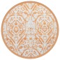 vidaXL Alfombra de exterior PP naranja y blanco Ø200 cm vidaXL Alfombra de exterior PP naranja y blanco Ø200 cm