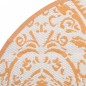 vidaXL Alfombra de exterior PP naranja y blanco Ø200 cm vidaXL Alfombra de exterior PP naranja y blanco Ø200 cm