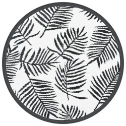 vidaXL Alfombra de exterior PP blanco y negro Ø160 cm